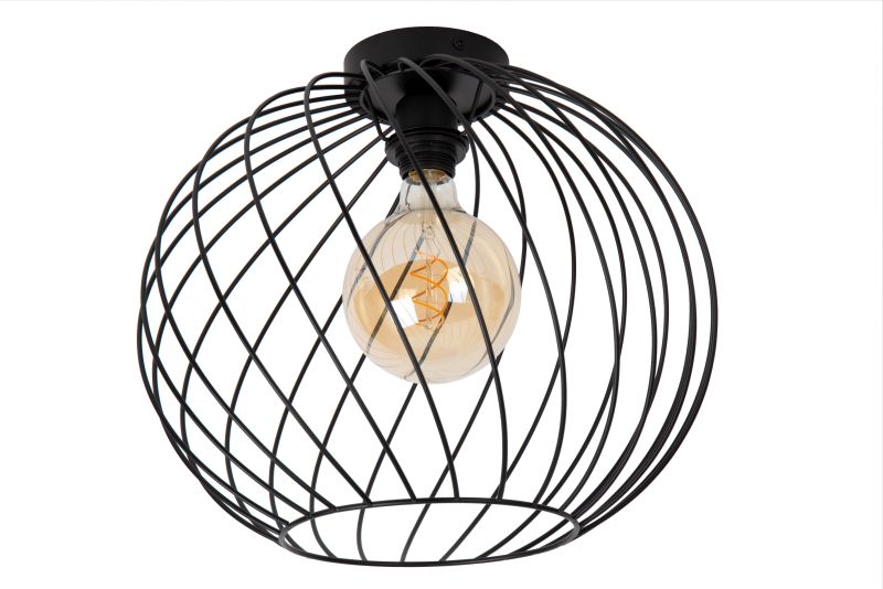 Lucide DANZA - Zapustené stropné svietidlo - Ø 40 cm - 1xE27 - Čierne